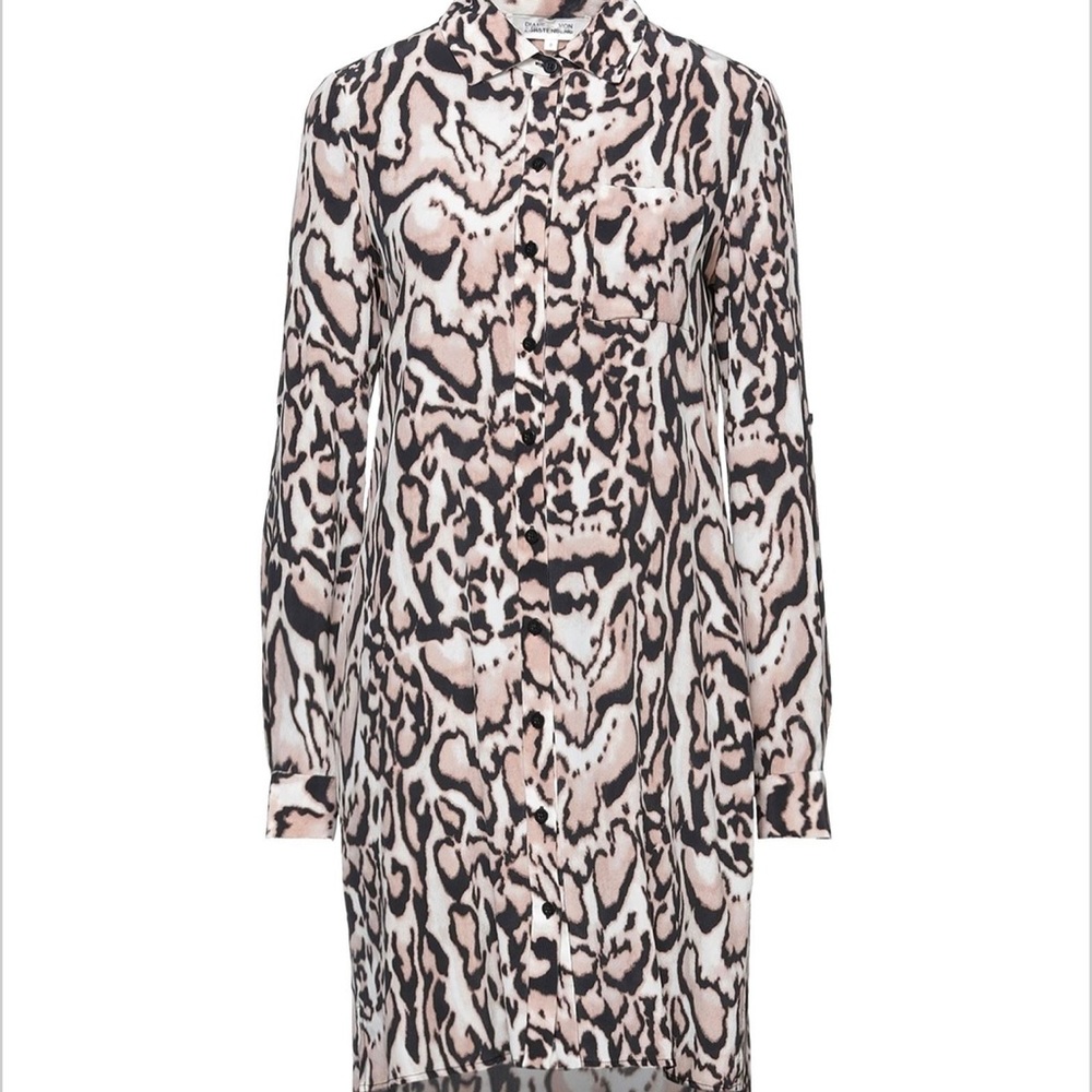 NWT Diane Avon Furstenberg Leopard Wrap Dress Size 2